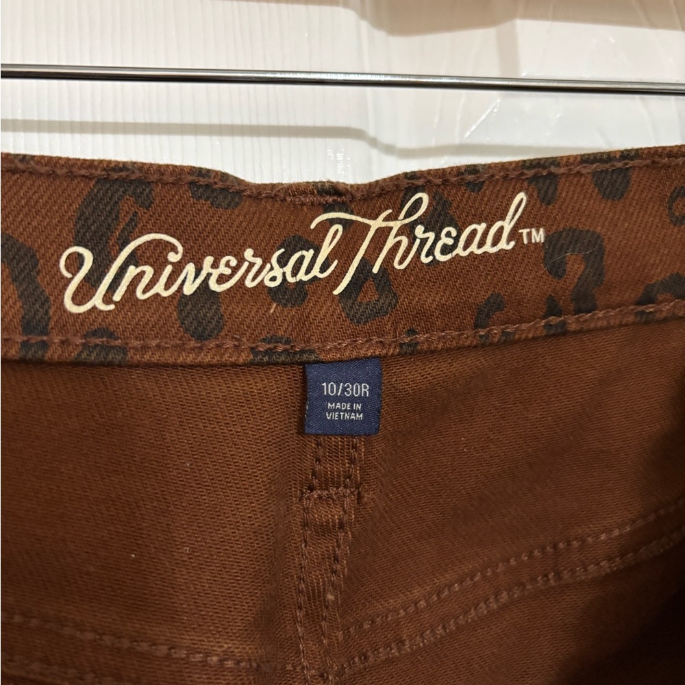 Universal Thread Animal Print Tan Pants - Picture 3 of 5